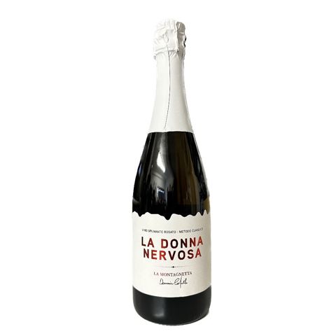 Immagine vino La Montagnetta, Vino Spumante di Qualità VSQ Metodo Classico Rosato {La Donna Nervosa} dosaggio zero 2019